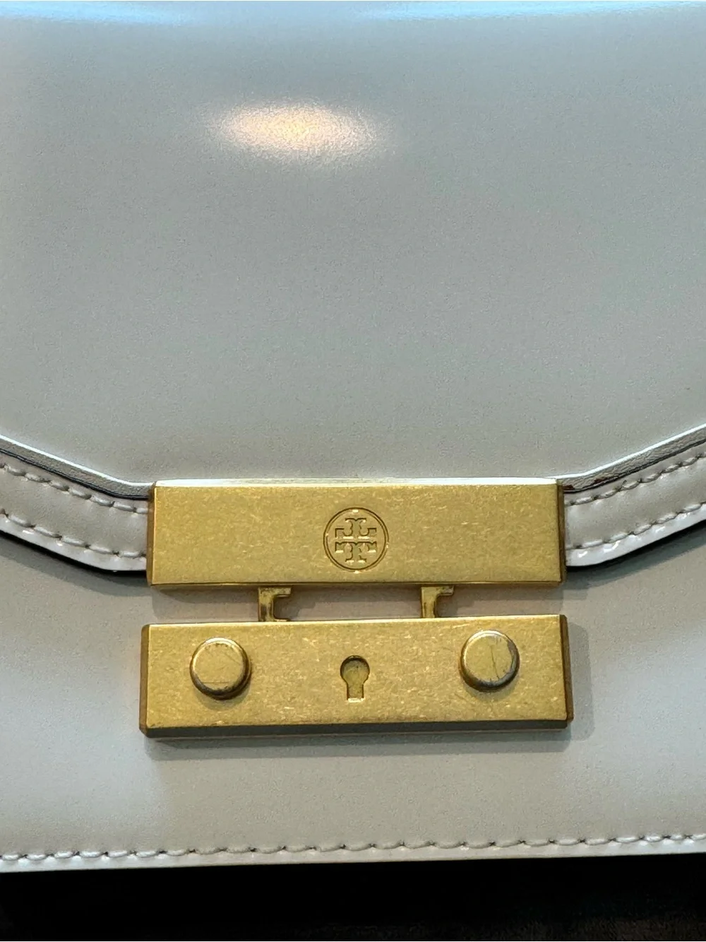 Tory Burch Juliette Mini Top Handle Satchel - White Leather - Excellent Conditio